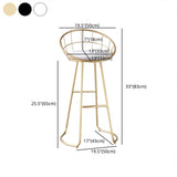 Contemporary Round Bar and Counter Stool Metal Stool with Sled Base Clearhalo 'Bar Furniture' 'Bar Stools' 'bar_stools' 'furn' 'furn_bar_stools' 'Furniture' 'furniture_bar_stools' 'Kitchen & Dining Furniture' 4706109