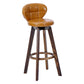 Contemporary Solid Wood Barstool Indoor Bar Stool with Footrest and Cushion Tan Brown 1 Piece Clearhalo 'Bar Furniture' 'Bar Stools' 'bar_stools' 'furn' 'furn_bar_stools' 'Furniture' 'furniture_bar_stools' 'Kitchen & Dining Furniture' 4706155