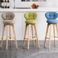 Contemporary Solid Wood Barstool Indoor Bar Stool with Footrest and Cushion Clearhalo 'Bar Furniture' 'Bar Stools' 'bar_stools' 'furn' 'furn_bar_stools' 'Furniture' 'furniture_bar_stools' 'Kitchen & Dining Furniture' 4706158