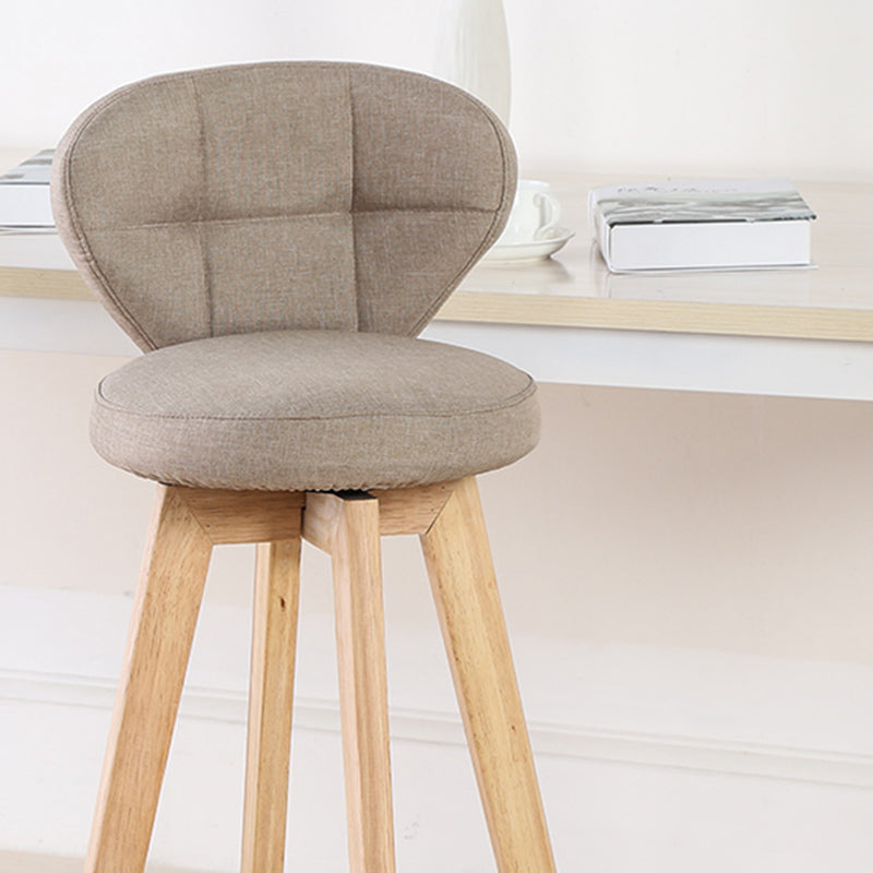 Contemporary Solid Wood Barstool Indoor Bar Stool with Footrest and Cushion Clearhalo 'Bar Furniture' 'Bar Stools' 'bar_stools' 'furn' 'furn_bar_stools' 'Furniture' 'furniture_bar_stools' 'Kitchen & Dining Furniture' 4706161