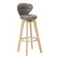 Contemporary Solid Wood Barstool Indoor Bar Stool with Footrest and Cushion Light Gray Wood 1 Piece Clearhalo 'Bar Furniture' 'Bar Stools' 'bar_stools' 'furn' 'furn_bar_stools' 'Furniture' 'furniture_bar_stools' 'Kitchen & Dining Furniture' 4706175