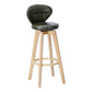 Contemporary Solid Wood Barstool Indoor Bar Stool with Footrest and Cushion Army Green Wood 1 Piece Clearhalo 'Bar Furniture' 'Bar Stools' 'bar_stools' 'furn' 'furn_bar_stools' 'Furniture' 'furniture_bar_stools' 'Kitchen & Dining Furniture' 4706184