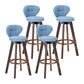 Contemporary Solid Wood Barstool Indoor Bar Stool with Footrest and Cushion Light Blue Brown 4 Piece Set Clearhalo 'Bar Furniture' 'Bar Stools' 'bar_stools' 'furn' 'furn_bar_stools' 'Furniture' 'furniture_bar_stools' 'Kitchen & Dining Furniture' 4706216