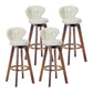 Contemporary Solid Wood Barstool Indoor Bar Stool with Footrest and Cushion Off-White Brown 4 Piece Set Clearhalo 'Bar Furniture' 'Bar Stools' 'bar_stools' 'furn' 'furn_bar_stools' 'Furniture' 'furniture_bar_stools' 'Kitchen & Dining Furniture' 4706218