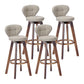 Contemporary Solid Wood Barstool Indoor Bar Stool with Footrest and Cushion Khaki Brown 4 Piece Set Clearhalo 'Bar Furniture' 'Bar Stools' 'bar_stools' 'furn' 'furn_bar_stools' 'Furniture' 'furniture_bar_stools' 'Kitchen & Dining Furniture' 4706222
