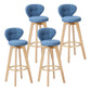 Contemporary Solid Wood Barstool Indoor Bar Stool with Footrest and Cushion Light Blue Wood 4 Piece Set Clearhalo 'Bar Furniture' 'Bar Stools' 'bar_stools' 'furn' 'furn_bar_stools' 'Furniture' 'furniture_bar_stools' 'Kitchen & Dining Furniture' 4706225