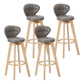 Contemporary Solid Wood Barstool Indoor Bar Stool with Footrest and Cushion Light Gray Wood 4 Piece Set Clearhalo 'Bar Furniture' 'Bar Stools' 'bar_stools' 'furn' 'furn_bar_stools' 'Furniture' 'furniture_bar_stools' 'Kitchen & Dining Furniture' 4706227