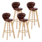 Contemporary Solid Wood Barstool Indoor Bar Stool with Footrest and Cushion Brown Wood 4 Piece Set Clearhalo 'Bar Furniture' 'Bar Stools' 'bar_stools' 'furn' 'furn_bar_stools' 'Furniture' 'furniture_bar_stools' 'Kitchen & Dining Furniture' 4706229