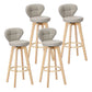 Contemporary Solid Wood Barstool Indoor Bar Stool with Footrest and Cushion Khaki Wood 4 Piece Set Clearhalo 'Bar Furniture' 'Bar Stools' 'bar_stools' 'furn' 'furn_bar_stools' 'Furniture' 'furniture_bar_stools' 'Kitchen & Dining Furniture' 4706233