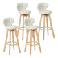 Contemporary Solid Wood Barstool Indoor Bar Stool with Footrest and Cushion Off-White Wood 4 Piece Set Clearhalo 'Bar Furniture' 'Bar Stools' 'bar_stools' 'furn' 'furn_bar_stools' 'Furniture' 'furniture_bar_stools' 'Kitchen & Dining Furniture' 4706235