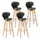 Contemporary Solid Wood Barstool Indoor Bar Stool with Footrest and Cushion Army Green Wood 4 Piece Set Clearhalo 'Bar Furniture' 'Bar Stools' 'bar_stools' 'furn' 'furn_bar_stools' 'Furniture' 'furniture_bar_stools' 'Kitchen & Dining Furniture' 4706236
