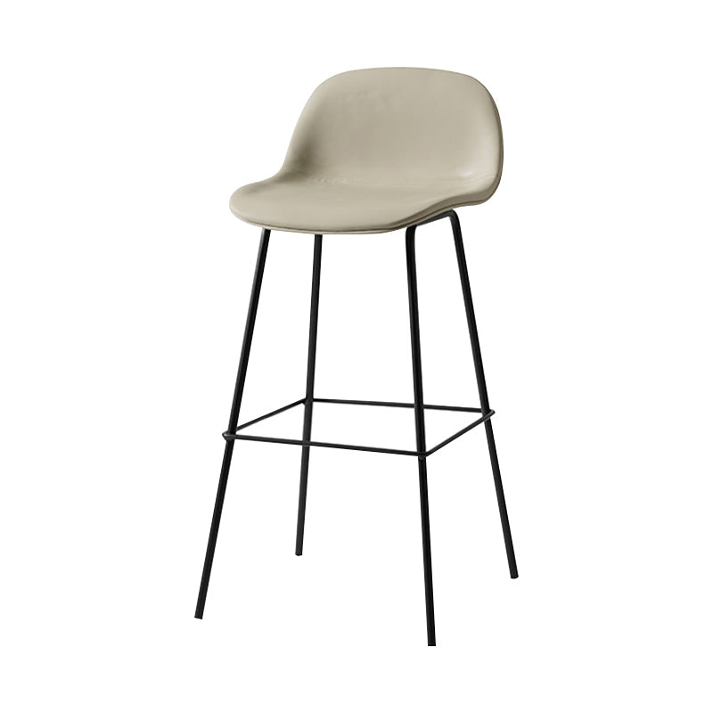 Scandinavian Style Bar-stool with Bucket Seat Counter Stool for Restaurant Bar Light Gray 1 Piece Clearhalo 'Bar Furniture' 'Bar Stools' 'bar_stools' 'furn' 'furn_bar_stools' 'Furniture' 'furniture_bar_stools' 'Kitchen & Dining Furniture' 4706240