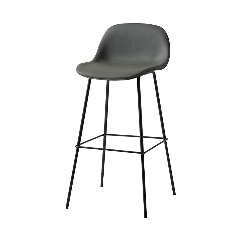 Scandinavian Style Bar-stool with Bucket Seat Counter Stool for Restaurant Bar Dark Gray 1 Piece Clearhalo 'Bar Furniture' 'Bar Stools' 'bar_stools' 'furn' 'furn_bar_stools' 'Furniture' 'furniture_bar_stools' 'Kitchen & Dining Furniture' 4706241