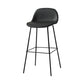 Scandinavian Style Bar-stool with Bucket Seat Counter Stool for Restaurant Bar Gloss Black 1 Piece Clearhalo 'Bar Furniture' 'Bar Stools' 'bar_stools' 'furn' 'furn_bar_stools' 'Furniture' 'furniture_bar_stools' 'Kitchen & Dining Furniture' 4706243