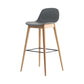 Scandinavian Style Bar-stool with Bucket Seat Counter Stool for Restaurant Bar Grey 1 Piece Clearhalo 'Bar Furniture' 'Bar Stools' 'bar_stools' 'furn' 'furn_bar_stools' 'Furniture' 'furniture_bar_stools' 'Kitchen & Dining Furniture' 4706249
