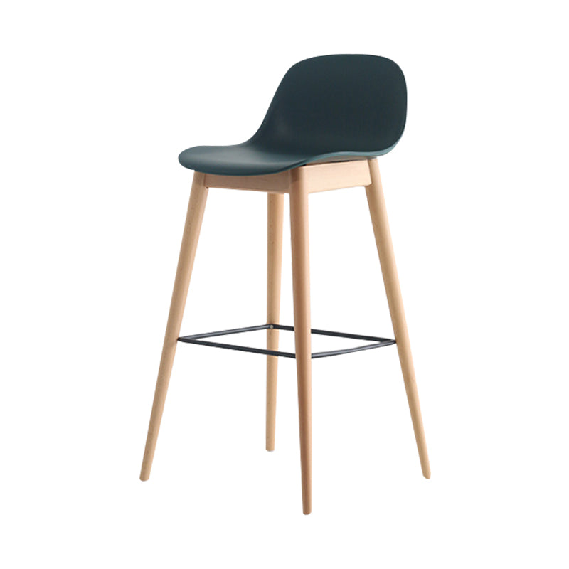 Scandinavian Style Bar-stool with Bucket Seat Counter Stool for Restaurant Bar Green 1 Piece Clearhalo 'Bar Furniture' 'Bar Stools' 'bar_stools' 'furn' 'furn_bar_stools' 'Furniture' 'furniture_bar_stools' 'Kitchen & Dining Furniture' 4706255