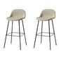 Scandinavian Style Bar-stool with Bucket Seat Counter Stool for Restaurant Bar Light Gray 2 Piece Set Clearhalo 'Bar Furniture' 'Bar Stools' 'bar_stools' 'furn' 'furn_bar_stools' 'Furniture' 'furniture_bar_stools' 'Kitchen & Dining Furniture' 4706256