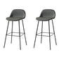 Scandinavian Style Bar-stool with Bucket Seat Counter Stool for Restaurant Bar Dark Gray 2 Piece Set Clearhalo 'Bar Furniture' 'Bar Stools' 'bar_stools' 'furn' 'furn_bar_stools' 'Furniture' 'furniture_bar_stools' 'Kitchen & Dining Furniture' 4706257