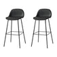 Scandinavian Style Bar-stool with Bucket Seat Counter Stool for Restaurant Bar Gloss Black 2 Piece Set Clearhalo 'Bar Furniture' 'Bar Stools' 'bar_stools' 'furn' 'furn_bar_stools' 'Furniture' 'furniture_bar_stools' 'Kitchen & Dining Furniture' 4706258