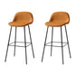 Scandinavian Style Bar-stool with Bucket Seat Counter Stool for Restaurant Bar Brown 2 Piece Set Clearhalo 'Bar Furniture' 'Bar Stools' 'bar_stools' 'furn' 'furn_bar_stools' 'Furniture' 'furniture_bar_stools' 'Kitchen & Dining Furniture' 4706259