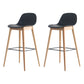 Scandinavian Style Bar-stool with Bucket Seat Counter Stool for Restaurant Bar Black 2 Piece Set Clearhalo 'Bar Furniture' 'Bar Stools' 'bar_stools' 'furn' 'furn_bar_stools' 'Furniture' 'furniture_bar_stools' 'Kitchen & Dining Furniture' 4706260