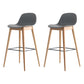 Scandinavian Style Bar-stool with Bucket Seat Counter Stool for Restaurant Bar Grey 2 Piece Set Clearhalo 'Bar Furniture' 'Bar Stools' 'bar_stools' 'furn' 'furn_bar_stools' 'Furniture' 'furniture_bar_stools' 'Kitchen & Dining Furniture' 4706261