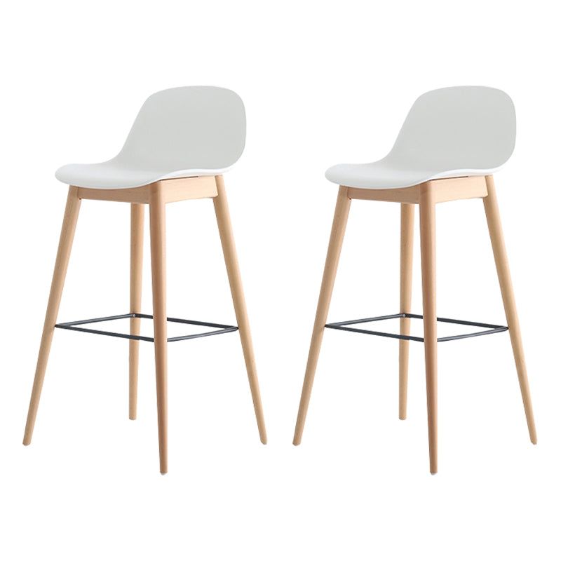 Scandinavian Style Bar-stool with Bucket Seat Counter Stool for Restaurant Bar White 2 Piece Set Clearhalo 'Bar Furniture' 'Bar Stools' 'bar_stools' 'furn' 'furn_bar_stools' 'Furniture' 'furniture_bar_stools' 'Kitchen & Dining Furniture' 4706262