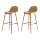 Scandinavian Style Bar-stool with Bucket Seat Counter Stool for Restaurant Bar Yellow 2 Piece Set Clearhalo 'Bar Furniture' 'Bar Stools' 'bar_stools' 'furn' 'furn_bar_stools' 'Furniture' 'furniture_bar_stools' 'Kitchen & Dining Furniture' 4706263
