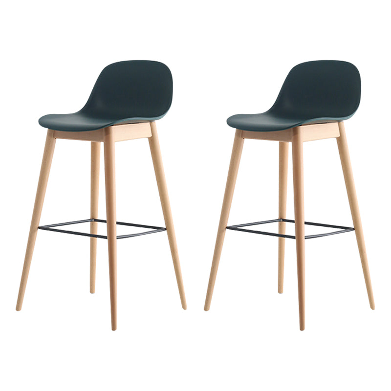 Scandinavian Style Bar-stool with Bucket Seat Counter Stool for Restaurant Bar Green 2 Piece Set Clearhalo 'Bar Furniture' 'Bar Stools' 'bar_stools' 'furn' 'furn_bar_stools' 'Furniture' 'furniture_bar_stools' 'Kitchen & Dining Furniture' 4706264