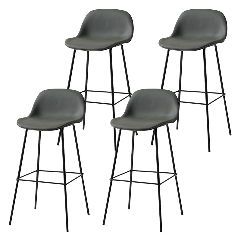 Scandinavian Style Bar-stool with Bucket Seat Counter Stool for Restaurant Bar Dark Gray 4 Piece Set Clearhalo 'Bar Furniture' 'Bar Stools' 'bar_stools' 'furn' 'furn_bar_stools' 'Furniture' 'furniture_bar_stools' 'Kitchen & Dining Furniture' 4706266