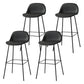 Scandinavian Style Bar-stool with Bucket Seat Counter Stool for Restaurant Bar Gloss Black 4 Piece Set Clearhalo 'Bar Furniture' 'Bar Stools' 'bar_stools' 'furn' 'furn_bar_stools' 'Furniture' 'furniture_bar_stools' 'Kitchen & Dining Furniture' 4706267