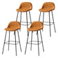 Scandinavian Style Bar-stool with Bucket Seat Counter Stool for Restaurant Bar Brown 4 Piece Set Clearhalo 'Bar Furniture' 'Bar Stools' 'bar_stools' 'furn' 'furn_bar_stools' 'Furniture' 'furniture_bar_stools' 'Kitchen & Dining Furniture' 4706268