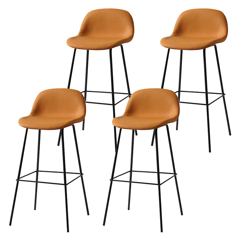 Scandinavian Style Bar-stool with Bucket Seat Counter Stool for Restaurant Bar Brown 4 Piece Set Clearhalo 'Bar Furniture' 'Bar Stools' 'bar_stools' 'furn' 'furn_bar_stools' 'Furniture' 'furniture_bar_stools' 'Kitchen & Dining Furniture' 4706268