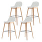 Scandinavian Style Bar-stool with Bucket Seat Counter Stool for Restaurant Bar White 4 Piece Set Clearhalo 'Bar Furniture' 'Bar Stools' 'bar_stools' 'furn' 'furn_bar_stools' 'Furniture' 'furniture_bar_stools' 'Kitchen & Dining Furniture' 4706271