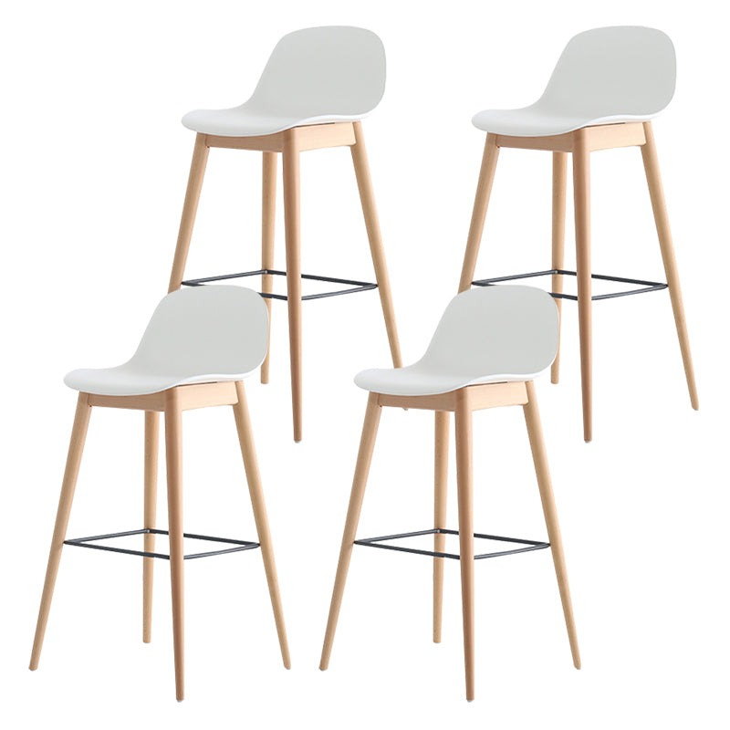 Scandinavian Style Bar-stool with Bucket Seat Counter Stool for Restaurant Bar White 4 Piece Set Clearhalo 'Bar Furniture' 'Bar Stools' 'bar_stools' 'furn' 'furn_bar_stools' 'Furniture' 'furniture_bar_stools' 'Kitchen & Dining Furniture' 4706271