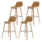 Scandinavian Style Bar-stool with Bucket Seat Counter Stool for Restaurant Bar Yellow 4 Piece Set Clearhalo 'Bar Furniture' 'Bar Stools' 'bar_stools' 'furn' 'furn_bar_stools' 'Furniture' 'furniture_bar_stools' 'Kitchen & Dining Furniture' 4706272