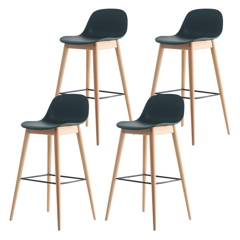 Scandinavian Style Bar-stool with Bucket Seat Counter Stool for Restaurant Bar Green 4 Piece Set Clearhalo 'Bar Furniture' 'Bar Stools' 'bar_stools' 'furn' 'furn_bar_stools' 'Furniture' 'furniture_bar_stools' 'Kitchen & Dining Furniture' 4706273