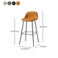 Scandinavian Style Bar-stool with Bucket Seat Counter Stool for Restaurant Bar Clearhalo 'Bar Furniture' 'Bar Stools' 'bar_stools' 'furn' 'furn_bar_stools' 'Furniture' 'furniture_bar_stools' 'Kitchen & Dining Furniture' 4706275