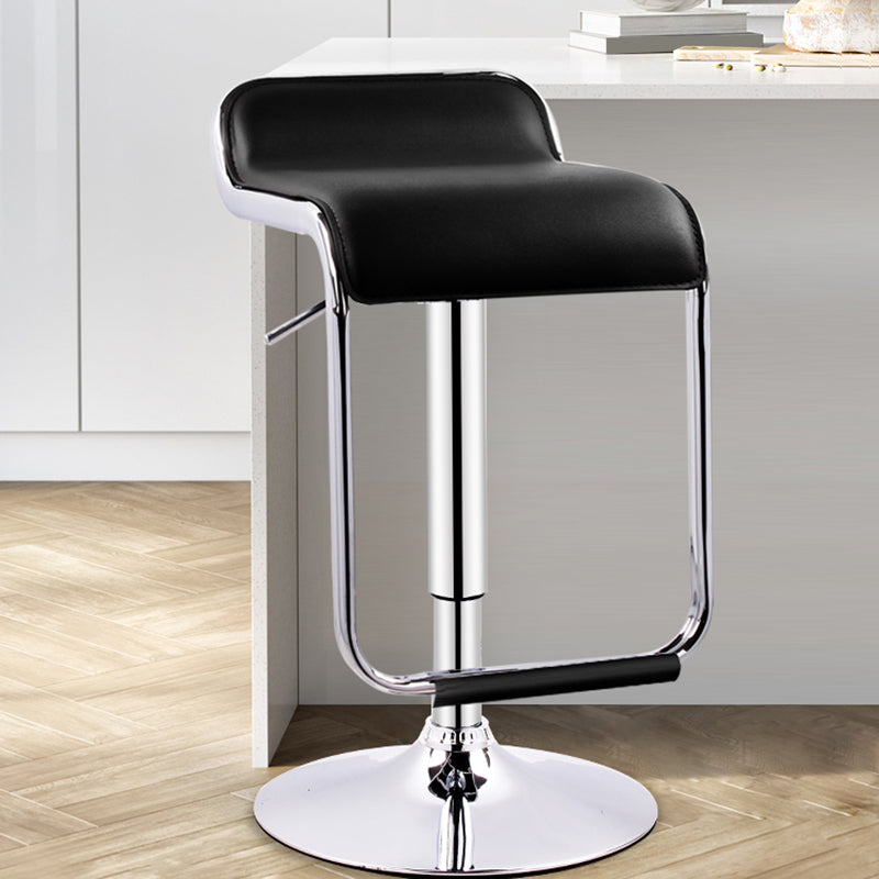 Modern Adjustable Backrest Counter Stool Steel Study Bar Stool with Cushion and Pedal Clearhalo 'Bar Furniture' 'Bar Stools' 'bar_stools' 'furn' 'furn_bar_stools' 'Furniture' 'furniture_bar_stools' 'Kitchen & Dining Furniture' 4706276