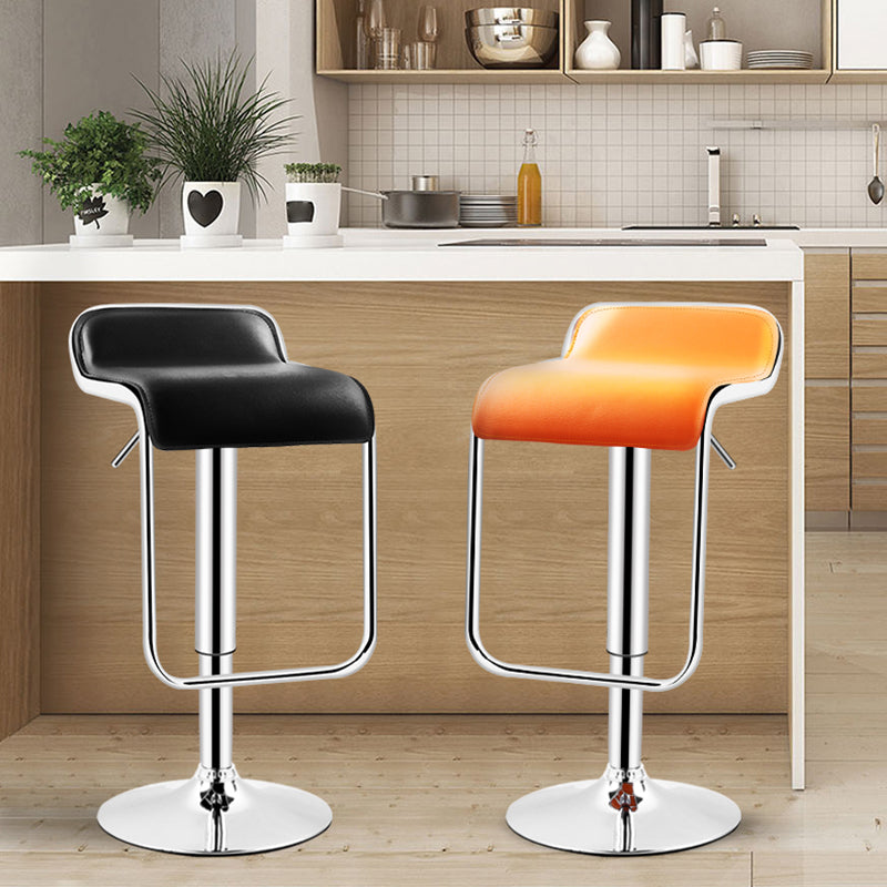 Modern Adjustable Backrest Counter Stool Steel Study Bar Stool with Cushion and Pedal Clearhalo 'Bar Furniture' 'Bar Stools' 'bar_stools' 'furn' 'furn_bar_stools' 'Furniture' 'furniture_bar_stools' 'Kitchen & Dining Furniture' 4706278