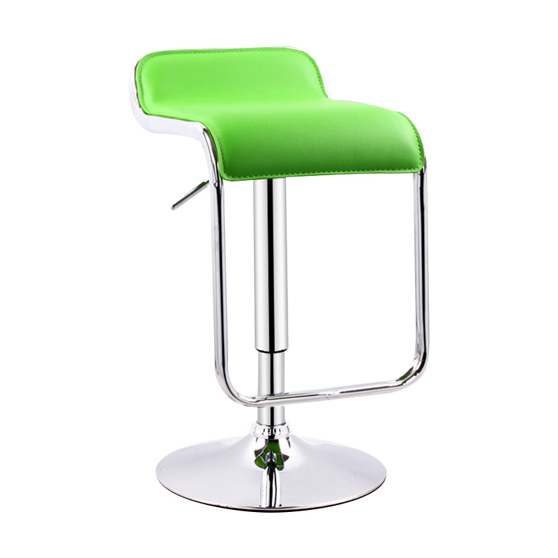 Modern Adjustable Backrest Counter Stool Steel Study Bar Stool with Cushion and Pedal Green 1 Piece Clearhalo 'Bar Furniture' 'Bar Stools' 'bar_stools' 'furn' 'furn_bar_stools' 'Furniture' 'furniture_bar_stools' 'Kitchen & Dining Furniture' 4706284