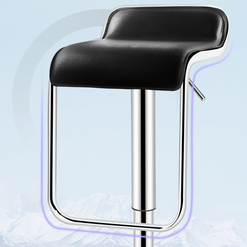 Modern Adjustable Backrest Counter Stool Steel Study Bar Stool with Cushion and Pedal Clearhalo 'Bar Furniture' 'Bar Stools' 'bar_stools' 'furn' 'furn_bar_stools' 'Furniture' 'furniture_bar_stools' 'Kitchen & Dining Furniture' 4706286