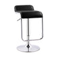 Modern Adjustable Backrest Counter Stool Steel Study Bar Stool with Cushion and Pedal Black 1 Piece Clearhalo 'Bar Furniture' 'Bar Stools' 'bar_stools' 'furn' 'furn_bar_stools' 'Furniture' 'furniture_bar_stools' 'Kitchen & Dining Furniture' 4706287