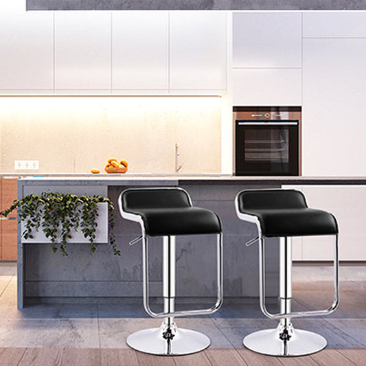 Modern Adjustable Backrest Counter Stool Steel Study Bar Stool with Cushion and Pedal Clearhalo 'Bar Furniture' 'Bar Stools' 'bar_stools' 'furn' 'furn_bar_stools' 'Furniture' 'furniture_bar_stools' 'Kitchen & Dining Furniture' 4706292