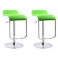 Modern Adjustable Backrest Counter Stool Steel Study Bar Stool with Cushion and Pedal Green 2 Piece Set Clearhalo 'Bar Furniture' 'Bar Stools' 'bar_stools' 'furn' 'furn_bar_stools' 'Furniture' 'furniture_bar_stools' 'Kitchen & Dining Furniture' 4706296