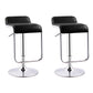 Modern Adjustable Backrest Counter Stool Steel Study Bar Stool with Cushion and Pedal Black 2 Piece Set Clearhalo 'Bar Furniture' 'Bar Stools' 'bar_stools' 'furn' 'furn_bar_stools' 'Furniture' 'furniture_bar_stools' 'Kitchen & Dining Furniture' 4706297