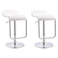 Modern Adjustable Backrest Counter Stool Steel Study Bar Stool with Cushion and Pedal White 2 Piece Set Clearhalo 'Bar Furniture' 'Bar Stools' 'bar_stools' 'furn' 'furn_bar_stools' 'Furniture' 'furniture_bar_stools' 'Kitchen & Dining Furniture' 4706298