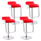 Modern Adjustable Backrest Counter Stool Steel Study Bar Stool with Cushion and Pedal Red 4 Piece Set Clearhalo 'Bar Furniture' 'Bar Stools' 'bar_stools' 'furn' 'furn_bar_stools' 'Furniture' 'furniture_bar_stools' 'Kitchen & Dining Furniture' 4706302