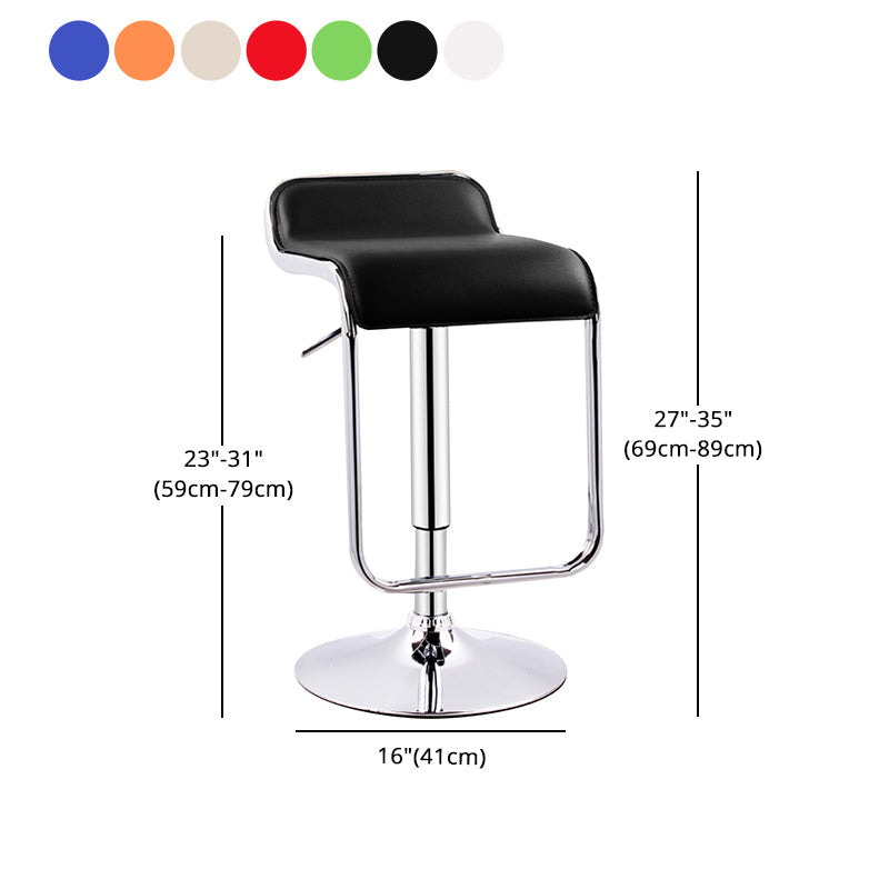 Modern Adjustable Backrest Counter Stool Steel Study Bar Stool with Cushion and Pedal Clearhalo 'Bar Furniture' 'Bar Stools' 'bar_stools' 'furn' 'furn_bar_stools' 'Furniture' 'furniture_bar_stools' 'Kitchen & Dining Furniture' 4706306