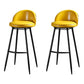 Scandinavian Style Bar-stool with Round Seat Counter Stool for Kitchen Bar Yellow 2 Piece Set Clearhalo 'Bar Furniture' 'Bar Stools' 'bar_stools' 'furn' 'furn_bar_stools' 'Furniture' 'furniture_bar_stools' 'Kitchen & Dining Furniture' 4706314